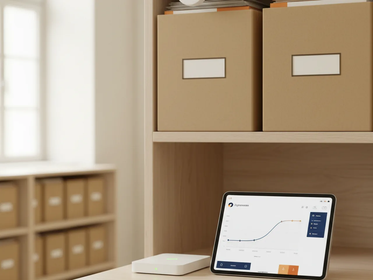 Luftfeuchte-Sensor im Archiv mit Hub und Dashboard