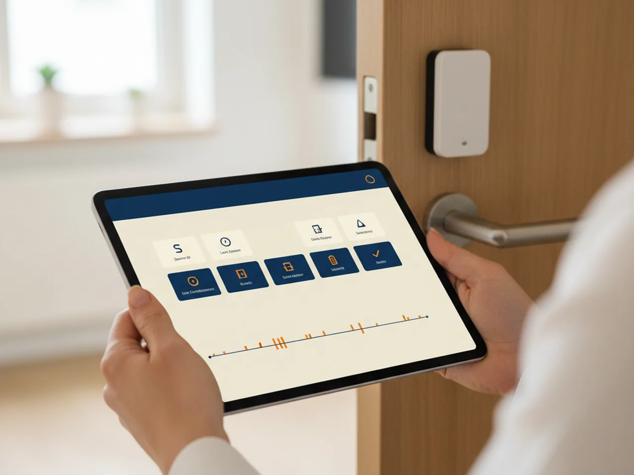 Telemetrie-Detail Türkontakt auf Tablet